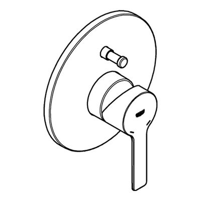 Grohe Einhand-Wannenbatterie Lineare 19297_1 Fertigmontageset, 70 x 200 mm, Farbe supersteel Bild 4