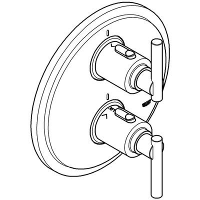 Grohe UP-THM-Brausebatterie Atrio FMS, für Rapido T Jota-Griff, 70 x 235 mm, Farbe chrom Bild 4