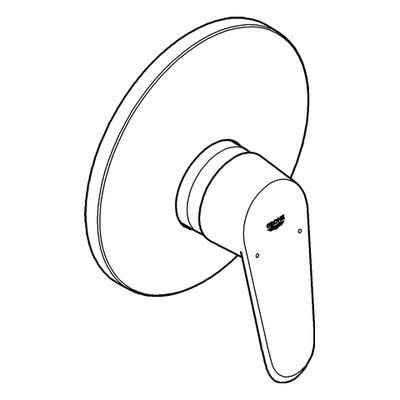 Grohe Einhand-Brausebatterie Eurodisc C 19549_2 FMS, für 35501 moon white / chrom, 70 x 203 mm, Farbe moon white Bild 4