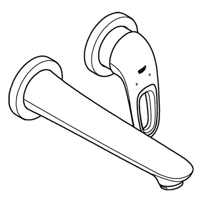 Grohe 2-L-WT-Wandbatt. Eurostyle 19571_3 Fertigmontageset moon white /, Farbe chrom Bild 4