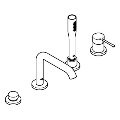 Grohe 4-Loch-Einhand-Wannenkombination, 115 x 370 mm Bild 4