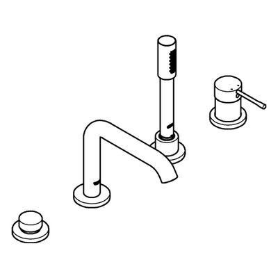 Grohe 4-Loch-Einhand-Wannenkombination Essence 19578_1, 115 x 365 mm, Farbe supersteel Bild 4