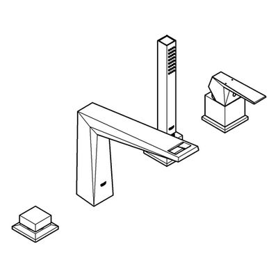 Grohe 4-Loch-EH-Wannenkombination Allure Brilliant 19787_1 hard graphite geb, 115 x 365 mm, Farbe hard graphite Bild 4