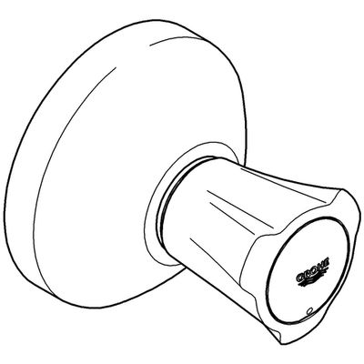 Grohe Farbset Costa für Unterputz-Ventil 20 - 200 mm mit Dreikantgriff Metall kalt verchr.19806, 78 mm, Farbe chrom Bild 4