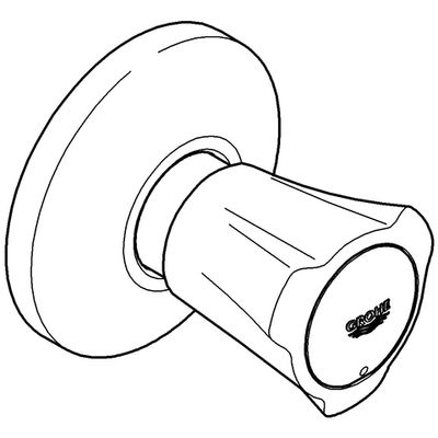 Grohe Farbset Costa für Unterputz-Ventil 10 - 35 mm mit Metallgriff, kalt, verchromt 19854, 59 mm, Farbe chrom Bild 4