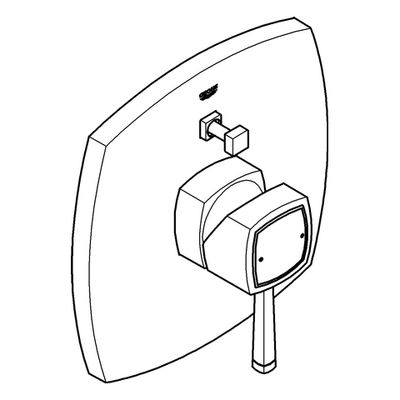 Grohe Einhand-Wannenbatterie Grandera 19920 FMS, für Rapido E chrom / gold, 70 x 200 mm, Farbe chrom Bild 4