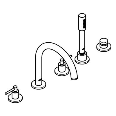 Grohe 5-Loch-Wannen-Kombination Atrio 19922_3 FMS Hebelgriff, 110 x 370 mm, Farbe chrom Bild 4