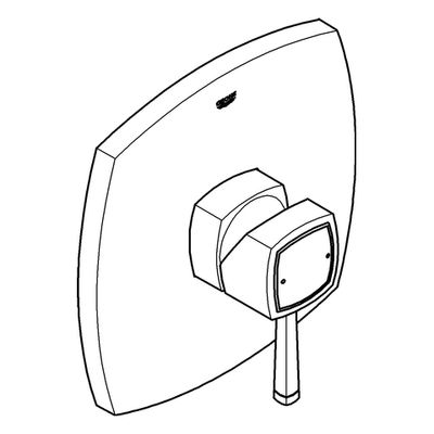 Grohe Einhand-Brausebatt. Grandera Fertigmontageset, für Rapido E, 70 x 203 mm, Farbe chrom Bild 4