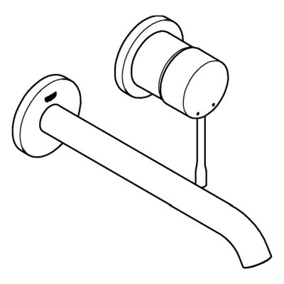 Grohe 2-L-WT-Wandbatt. Essence 19967_1, Farbe hard graphite Bild 4
