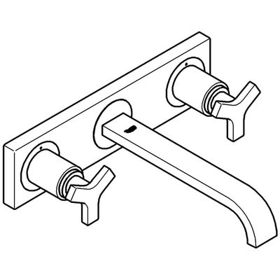 Grohe 3-Loch-WT-Batt. Allure FMS Wandmontage Ausladung 220 mm, Farbe chrom Bild 4