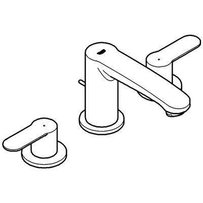Grohe 3-Loch-WT-Batterie Eurostyle C 20208_2 Zugstangen-Ablaufgarnitur, Farbe chrom Bild 4