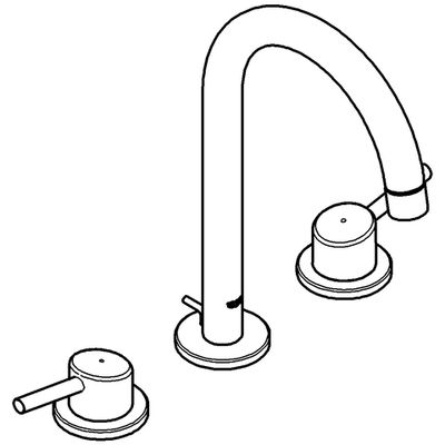 Grohe 3-Loch-WT-Batterie Concetto 20216_1 Zugstangen-Ablaufgarnitur, Farbe chrom Bild 4