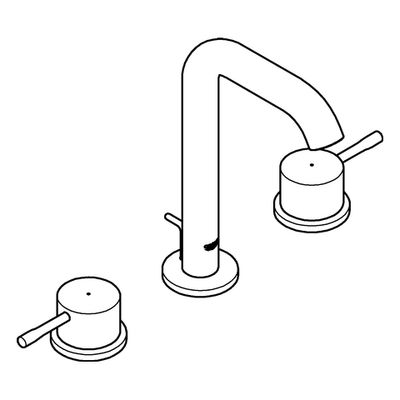 Grohe 3-L-EH-Waschtischbatterie Essence 20296_1 Zugstangen-Ablaufgarnitur, Farbe chrom Bild 4