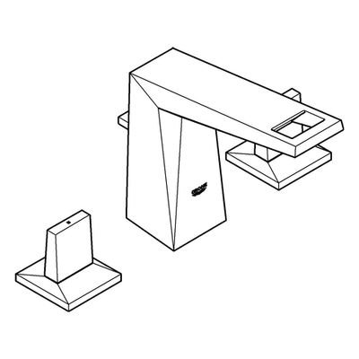 Grohe 3-Loch-WT-Batt. Allure Brilliant 20342 flacher Auslauf, Farbe supersteel Bild 4