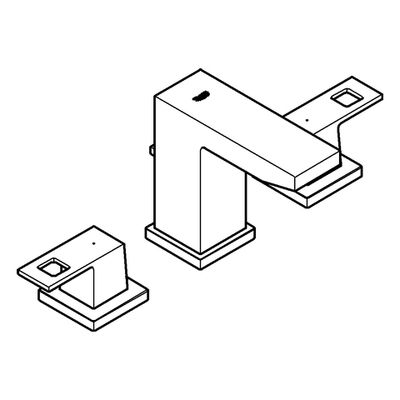 Grohe 3-L-EH-Waschtischbatterie Eurocube Zugstangen-Ablaufgarnitur, Farbe chrom Bild 4