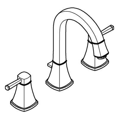 Grohe 3-Loch-WT-Batterie Grandera hoher Auslauf, Farbe chrom Bild 4