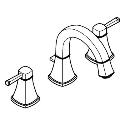 Grohe 3-Loch-WT-Batterie Grandera 20624 flacher Auslauf chrom / gold, Farbe chrom, gold Bild 4