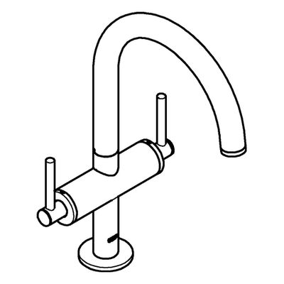 Grohe WT-Einlochbatterie Atrio 21022_3 L-Size Hebelgr. hard graphite geb, DN 15, Farbe hard graphite Bild 4
