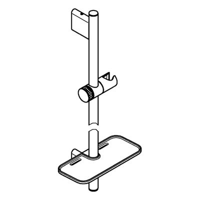 Grohe Brausestange Rainsh. SmartActive 22125 900 mm Ablage, Farbe phantom black Bild 4