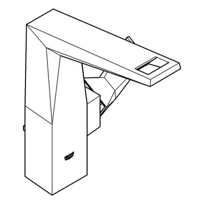 Grohe EH-WT-Batterie Allure Brilliant 23109 hohe Ausführung hard graphite geb, Farbe hard graphite Bild 4