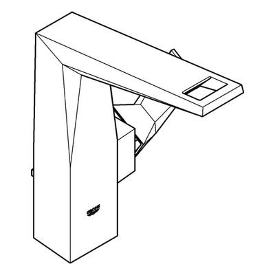 Grohe EH-WT-Batterie Allure Brilliant 23109 hohe Ausführung, Farbe supersteel Bild 4