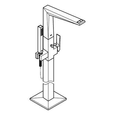 Grohe EH-Wannenbatterie Allure Brilliant 23119 FMS Bodenmontage, 230 x 250 mm, Farbe supersteel Bild 4