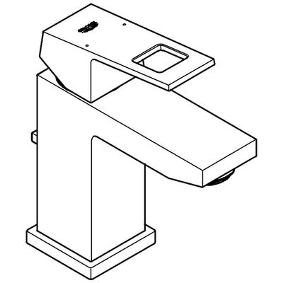 Grohe EH-WT-Batterie Eurocube 23127 EcoJoy Zugstangen-Ablaufgarnitur, Farbe chrom Bild 4