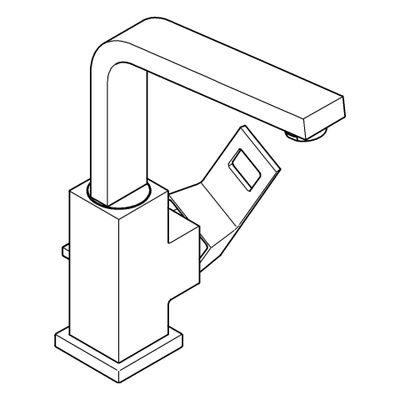 Grohe EH-WT-Batterie Eurocube 23135 EcoJoy hoher Auslauf hard graphite geb, Farbe hard graphite Bild 4