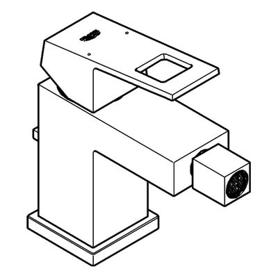 Grohe EH-Bidetbatterie Eurocube 23138 hard graphite gebürstet, Farbe hard graphite Bild 4