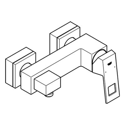 Grohe EH-Brausebatterie Eurocube 23145 Wandmontage eigensicher, Farbe supersteel Bild 4