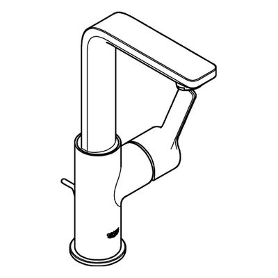 Grohe Einhand-Waschtischbatterie Lineare 23296_1 L-Size hard graphite gebürstet, Farbe hard graphite Bild 4