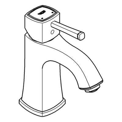 Grohe EH-Waschtischbatterie Grandera 23310 glatter Körper chrom / gold, Farbe chrom, gold Bild 4