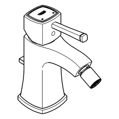 Grohe Einhand-Bidetbatterie Grandera Zugstangen-Ablaufgarnitur, 80 mm, Farbe chrom Bild 4