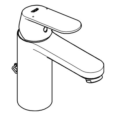 Grohe EH-Waschtischbatterie Eurosmart C mittelhoch versenkb. Kette, Farbe chrom Bild 4