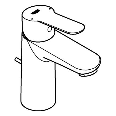 Grohe Einhand-Waschtischbatterie Baüdge Zugstangen-Ablaufgarnitur, Farbe silberfarben Bild 4