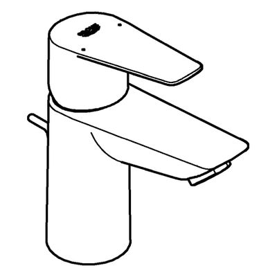 Grohe Baüdge Einhebel-WT-Mischer S-Size, mit Ablaufgarnitur, Höhe: 147 mm, Ausladung 93 mm, 147 x 93 mm, Farbe chrom Bild 4