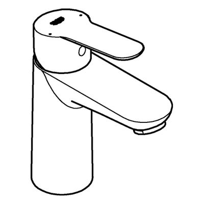 Grohe Einhand-Waschtischbatterie Baüdge 23330 glatter Körper, Farbe silberfarben Bild 4