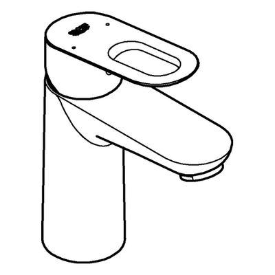Grohe Einhand-Waschtischbatterie BauLoop glatter Körper, Farbe silberfarben Bild 4