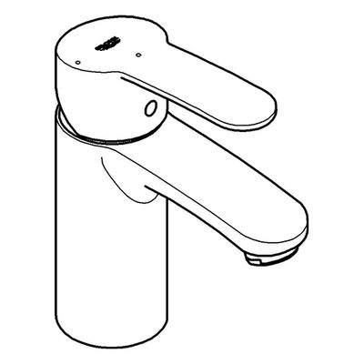 Grohe EH-Waschtischbatterie Eurostyle C 23373_2 glatter Körper EcoJoy, Farbe chrom Bild 4