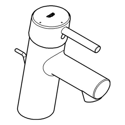 Grohe EH-WT-Batterie Concetto 23380_1 Mittelstellung kalt, Farbe chrom Bild 4