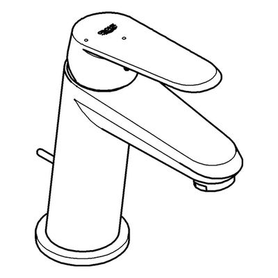 Grohe EH-WT-Batterie Eurodisc C 23389_2 kl. Ausführung Mittelstellung kalt, Farbe chrom Bild 4