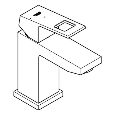 Grohe EH-WT-Batterie Eurocube 23392 Mittelstellung kalt glatter Körper, Farbe chrom Bild 4