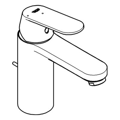 Grohe EH-WT-Batterie Eurosmart C 23396 mittelhoch Mittelstellung kalt, Farbe chrom Bild 4