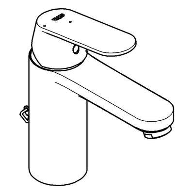 Grohe EH-WT-Batterie Eurosmart C 23397 mittelh. Kette Mittelstellung kalt, Farbe chrom Bild 4