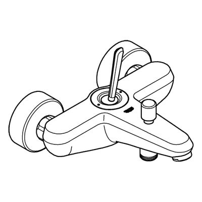 Grohe EH-Wannenbatt. Eurodisc Joystick Wandmontage eigensicher, 195 x 200 mm, Farbe chrom Bild 4