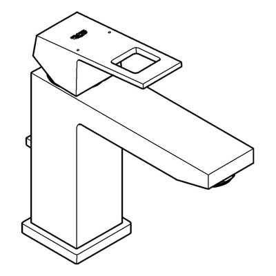 Grohe EH-Waschtischbatterie Eurocube 23445 mittelhoch hard graphite gebürstet, Farbe hard graphite Bild 4