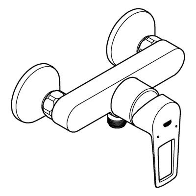 Grohe EH-Brausebatterie BauLoop 23633_1 Wandmontage eigensicher, Farbe chrom Bild 4