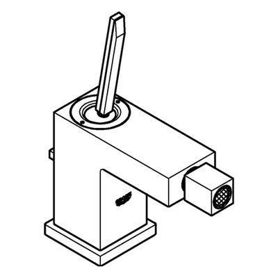 Grohe Einhand-Bidetbatterie Eurocube Joy Zugstangen-Ablaufgarnitur, 75 mm, Farbe chrom Bild 4