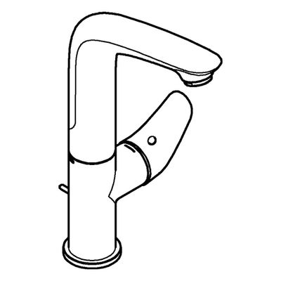 Grohe EH-WT-Batterie Eurostyle 23718_3 L-Size Hebel geschl. moon white / chrom, Farbe moon white Bild 4