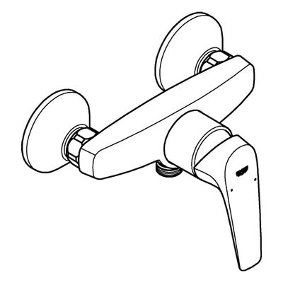 Grohe EH-Brausebatterie BauFlow Wandmontage, 115 x 160 mm, Farbe chrom Bild 4